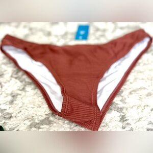 🎸Cupshe🎸🔥NWT🔥Ribbed Low Waisted Mid Cut Cheeky Bathing Suit—M